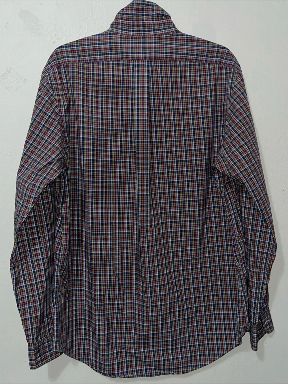 Ralph Lauren Custom Fit Long Sleeve Button Down Shirt Men's Large Plaid